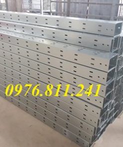 máng cáp mạ kẽm 100x100x1.0mm có đột lỗ