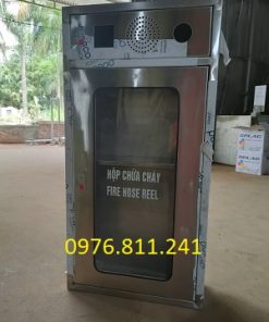 Tủ cứu hỏa inox H1200xW600xD200 có ngăn tổ hợp